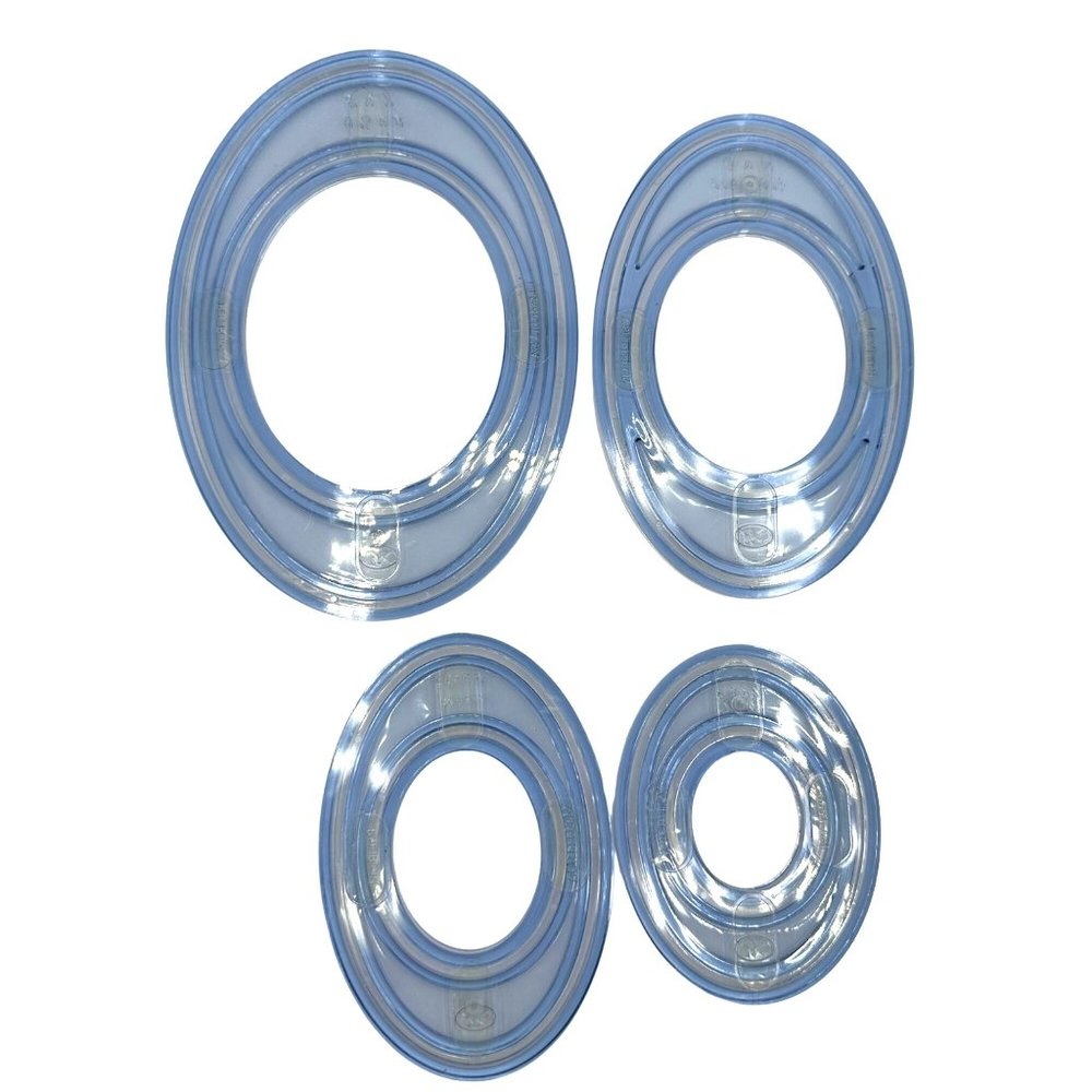 Creative Memories 4 Blue Oval Custom Cutting System Paper Crafts Scrapbooking
